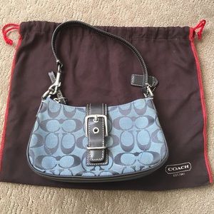 Coach blue buckle bag